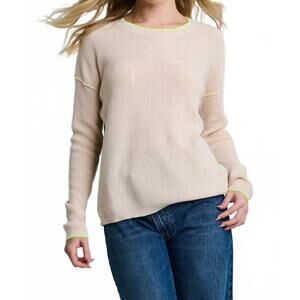 NEW LISA TODD around town sweater in sheepskin/platinum